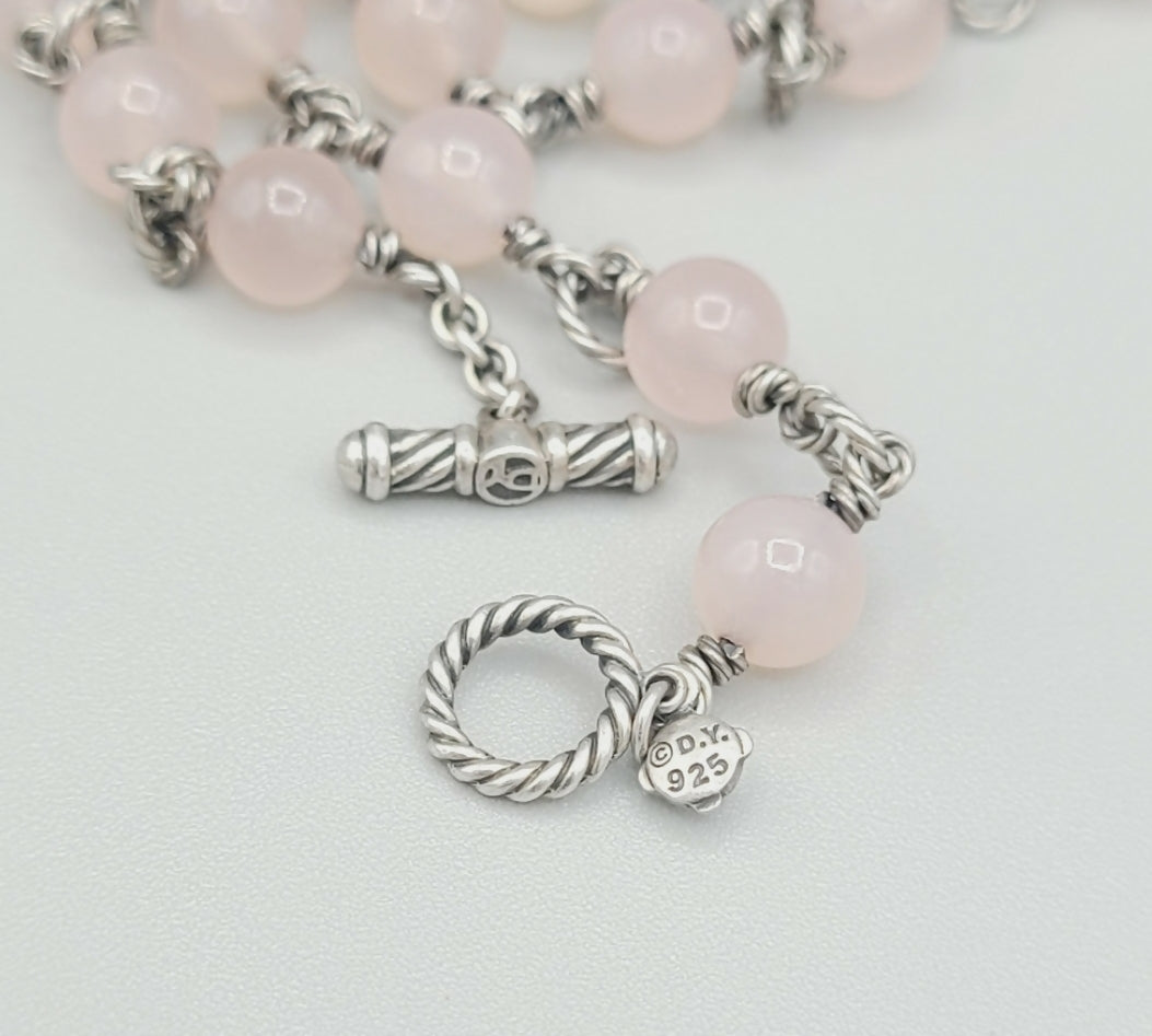 David Yurman Bijoux Necklace 鈥?Rose Quartz Cable Link、mySite、hinf8tx79