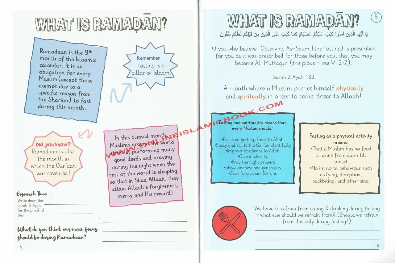 My Ramadan Workbook By Umm Zakariyya、mySite、topwebapps