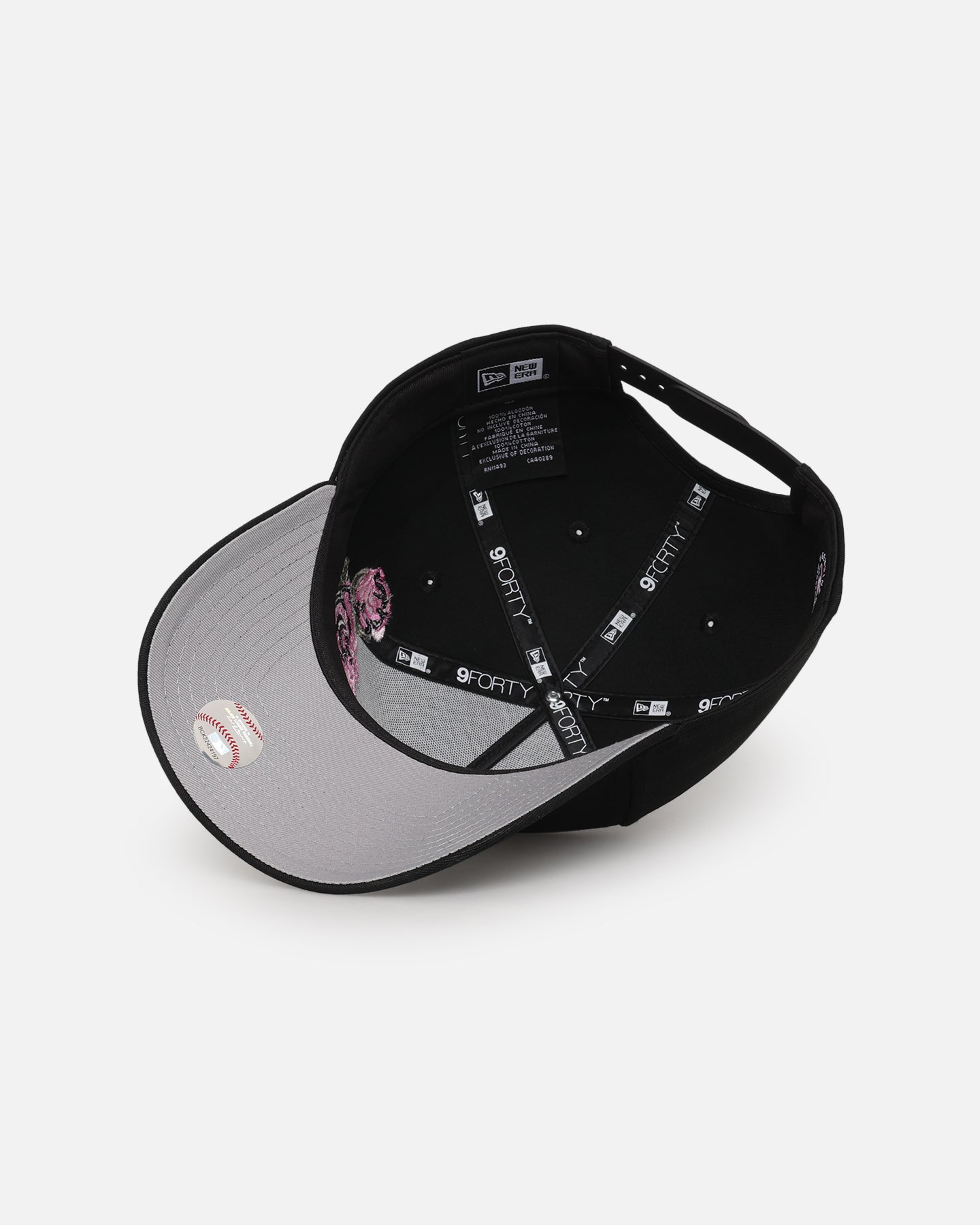New Era Los Angeles Dodgers 'Pink Rose Embroidery' 9FORTY A-Frame Snapback Black/Pink、mySite、zt4zffjzw