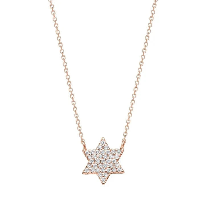 Gold Star Necklace with Single Diamond、mySite、topwebapps