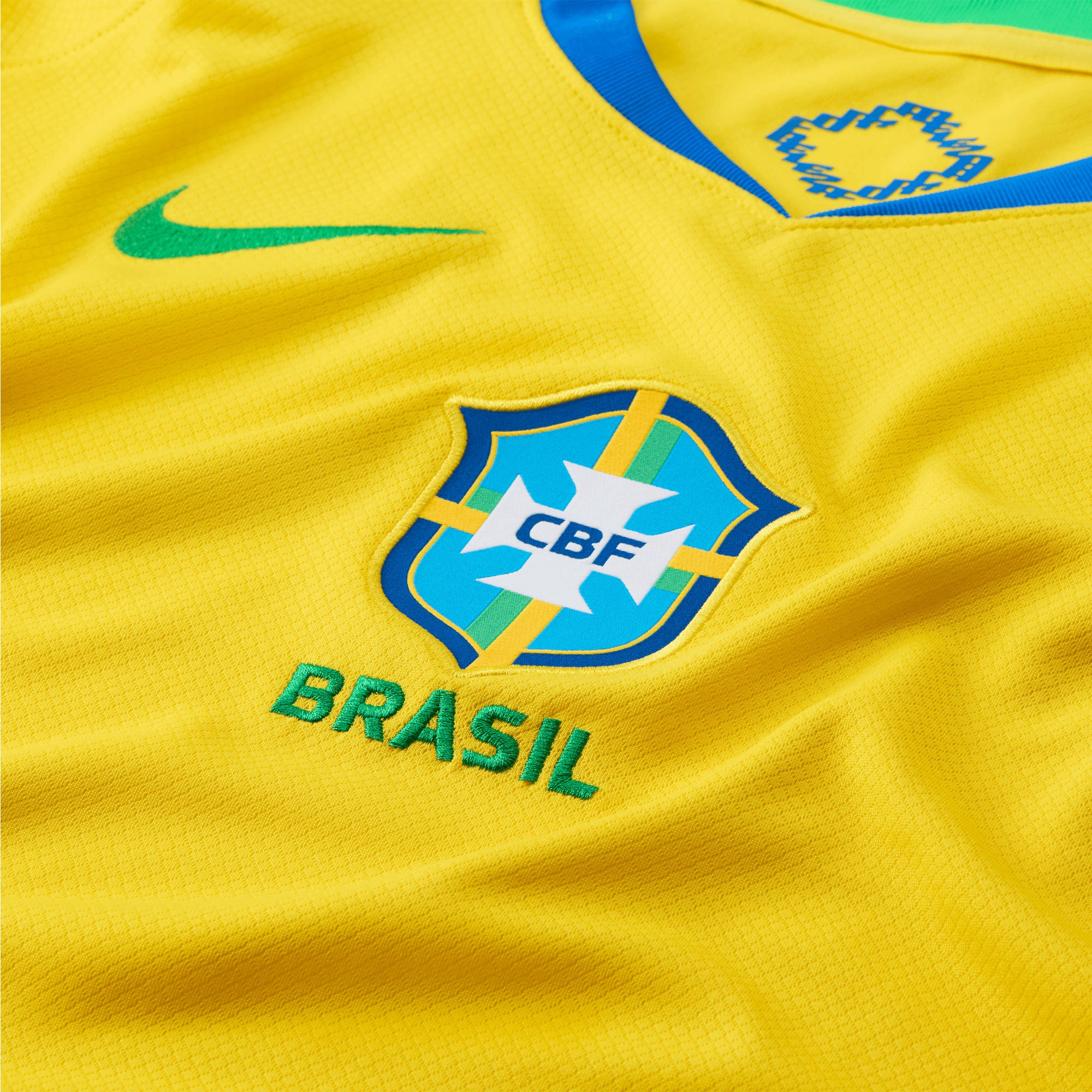 Nike Men's Brazil 2025/26 Home Jersey Yellow/Green、mySite、noshort