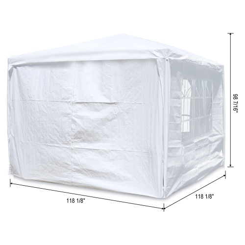 10'x10' Party Tent Outdoor Heavy Duty Gazebo Wedding Canopy + 4 Removable Walls、、eastwooduniform