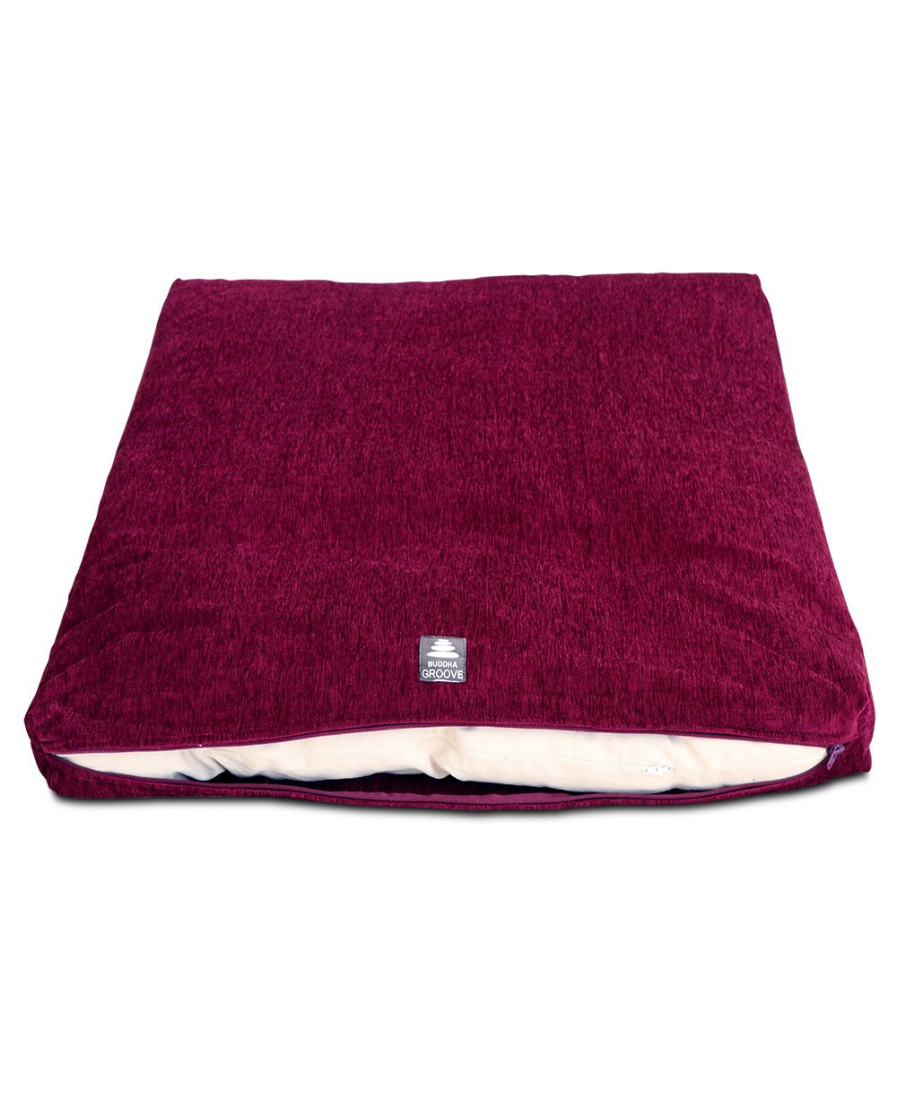 Plum Purple Chenille Zabuton Meditation Cushion、mySite、topwebapps