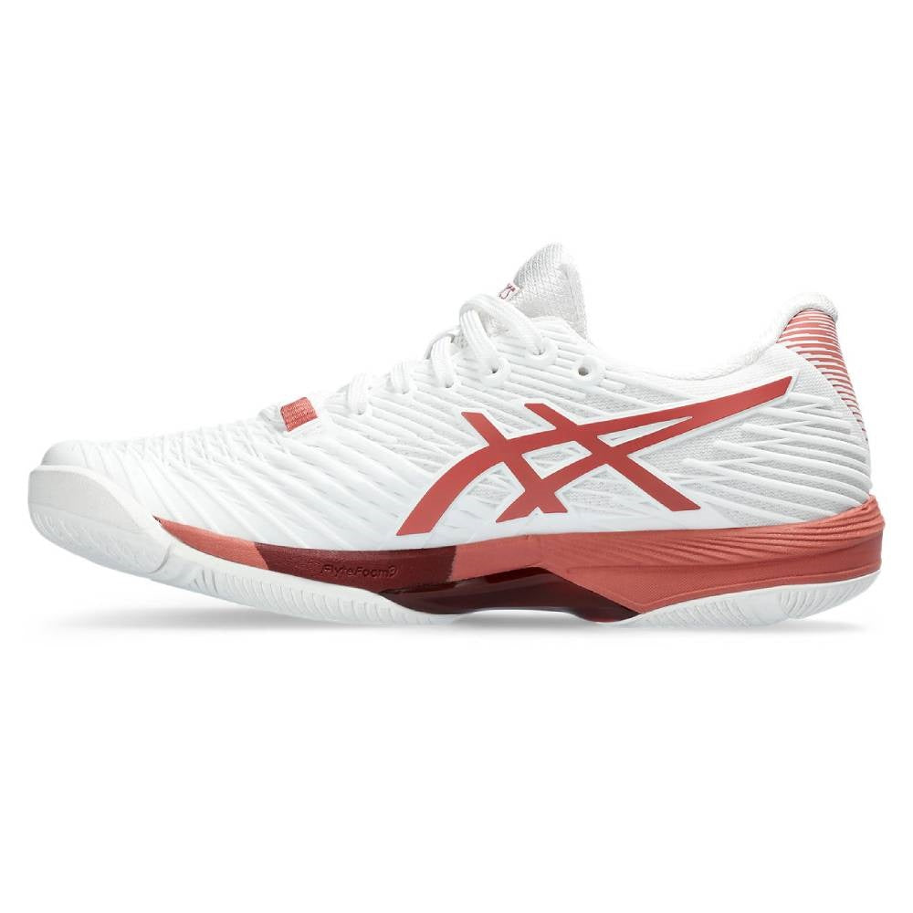 Asics Solution Speed FF 2 Women's Tennis Shoe (White/Light Garnet)、mySite、neckold