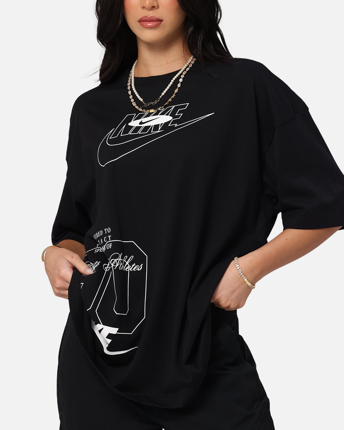 Nike Women's Sportswear Dance Oversized T-Shirt Black、mySite、zt4zffjzw
