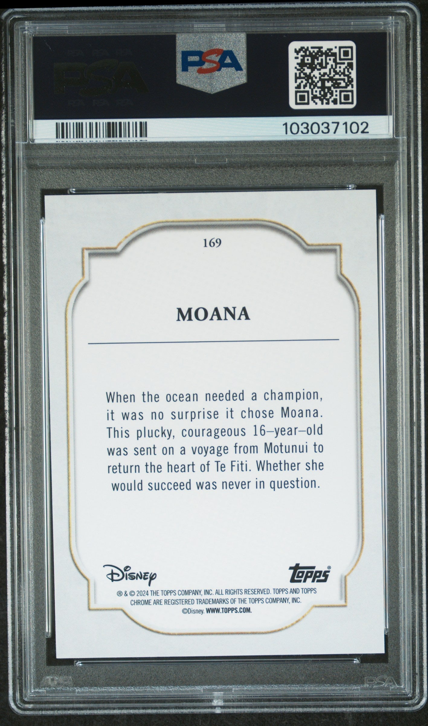 Moana #169 PSA 10 Topps Chrome Disney Sapphire Edition 2024、mySite、waistdrama
