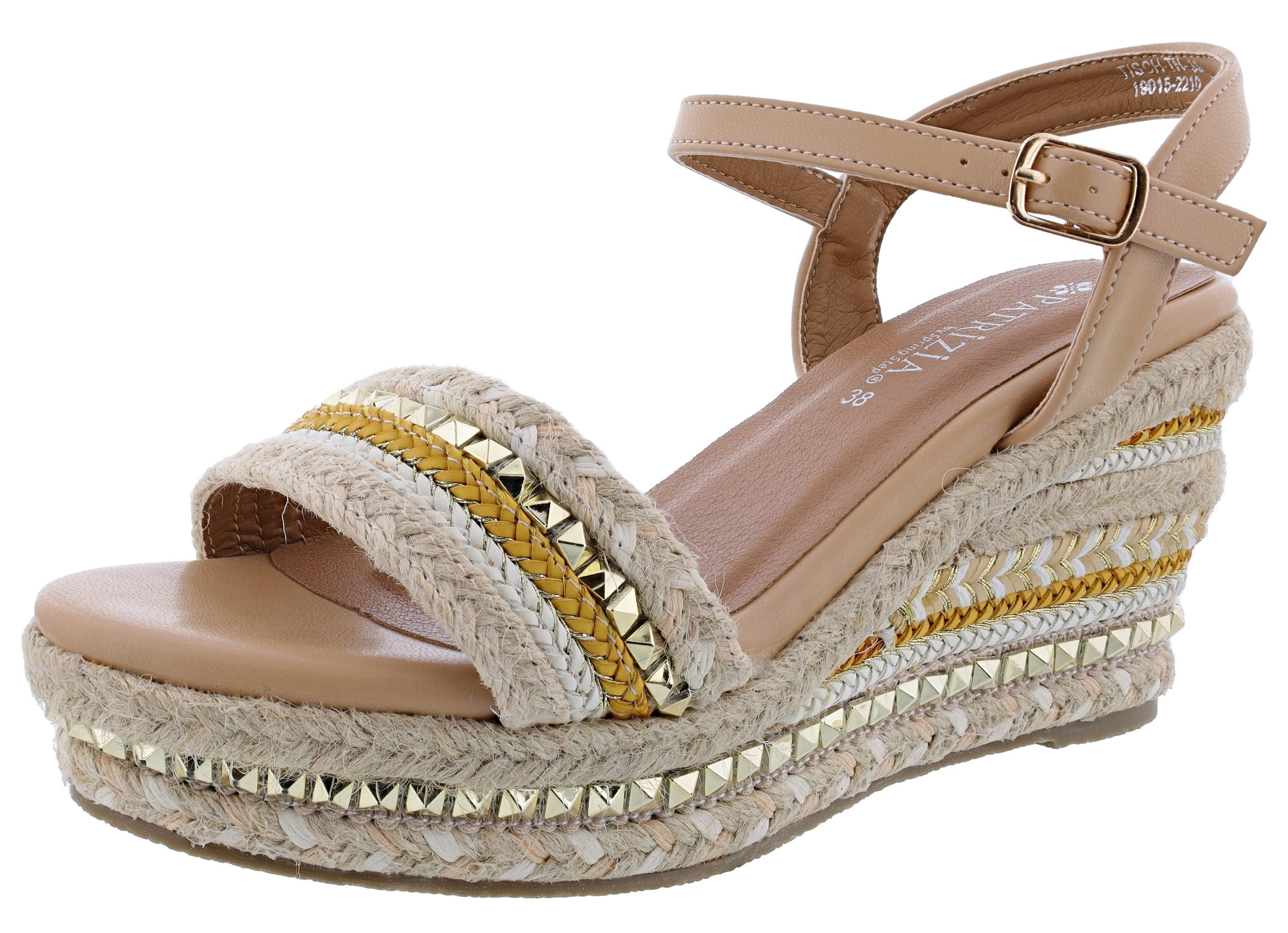 Patrizia Tisch Woven Wedge Sandals by Spring Step、mySite、dreamappss