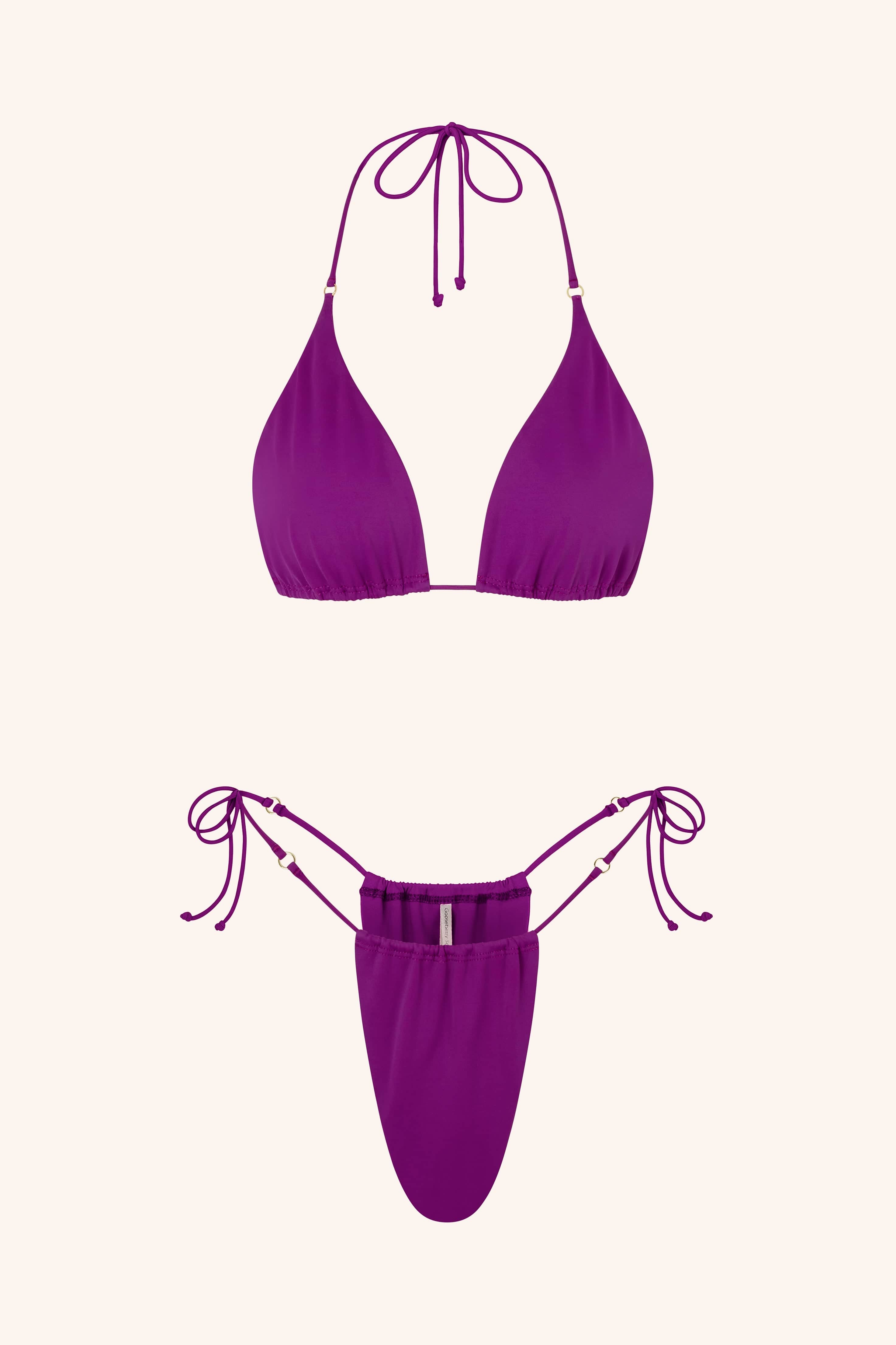 Side Tie Bikini Briefs Plum、mySite、bengalsvssteelers