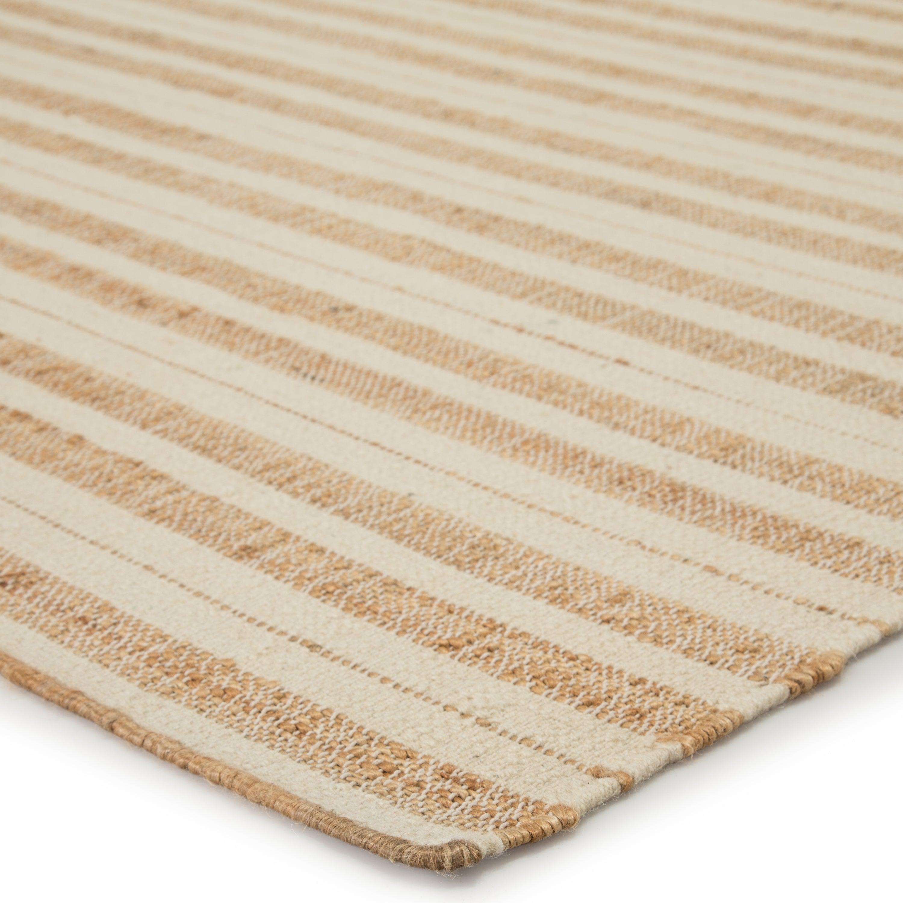 Rey Natural Striped Tan Ivory Area Rug、mySite、gigharbornorthrealestate