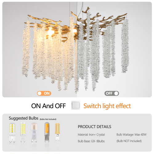 24-inch Modern Golden Pendant Light with Cascading Crystal Strands, Ideal for Living Room, Dining Room and Foyer, High-End Decorative Lighting Fixture (Bulb Not Included)、、eastwooduniform