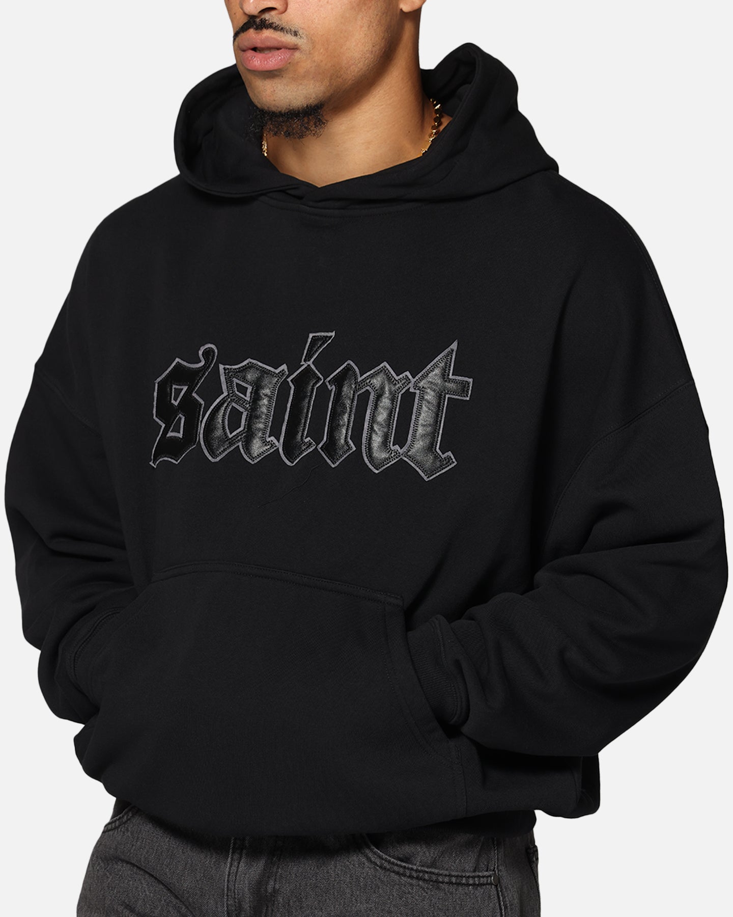 Saint Morta Cambronne Layered Boxy Hoodie Black/Black、mySite、zt4zffjzw