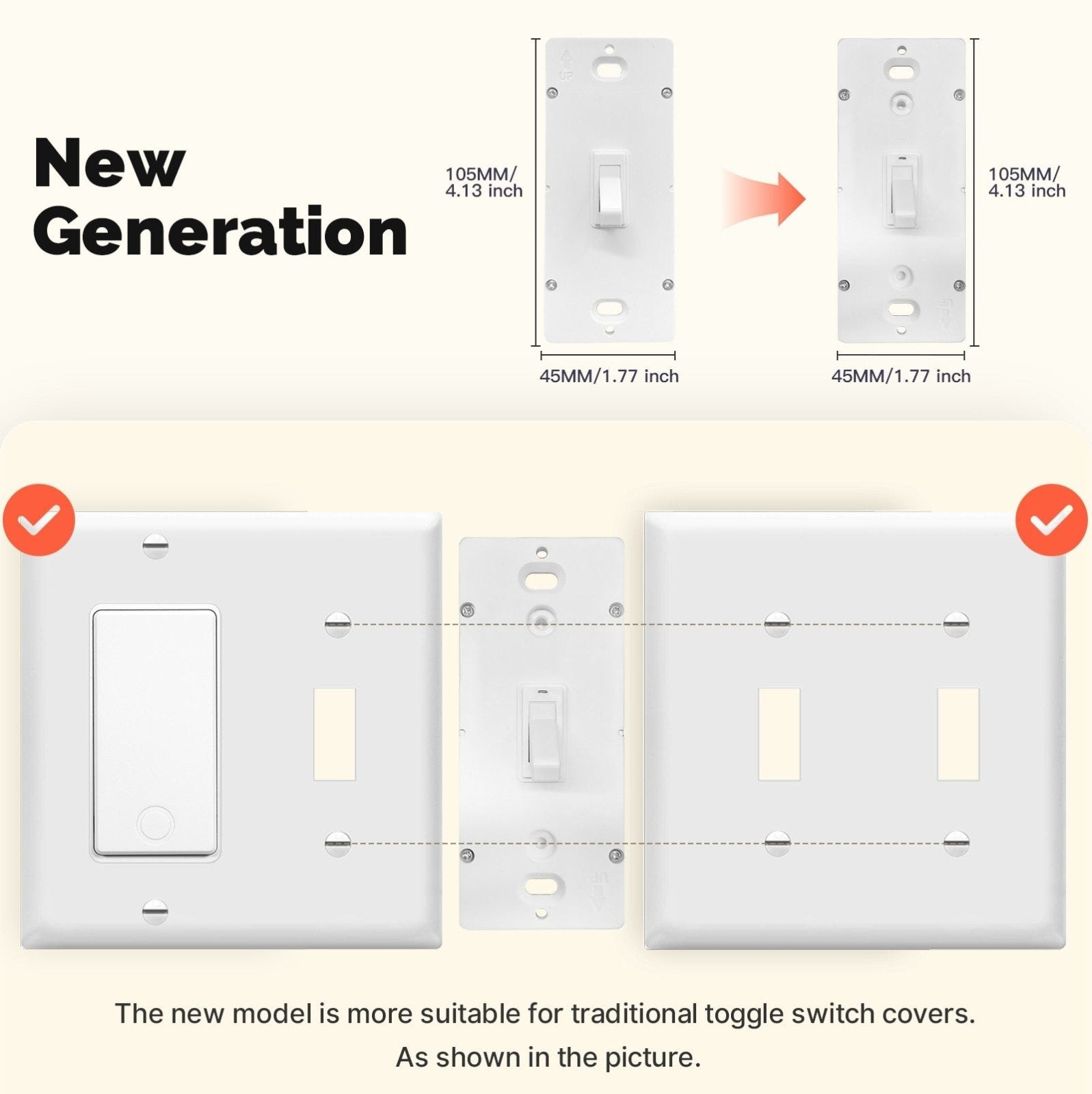 WiFi Smart Toggle Style Switch US Neutral Wire Required 3-Way Switch App Remote Control、mySite、fannypackpong
