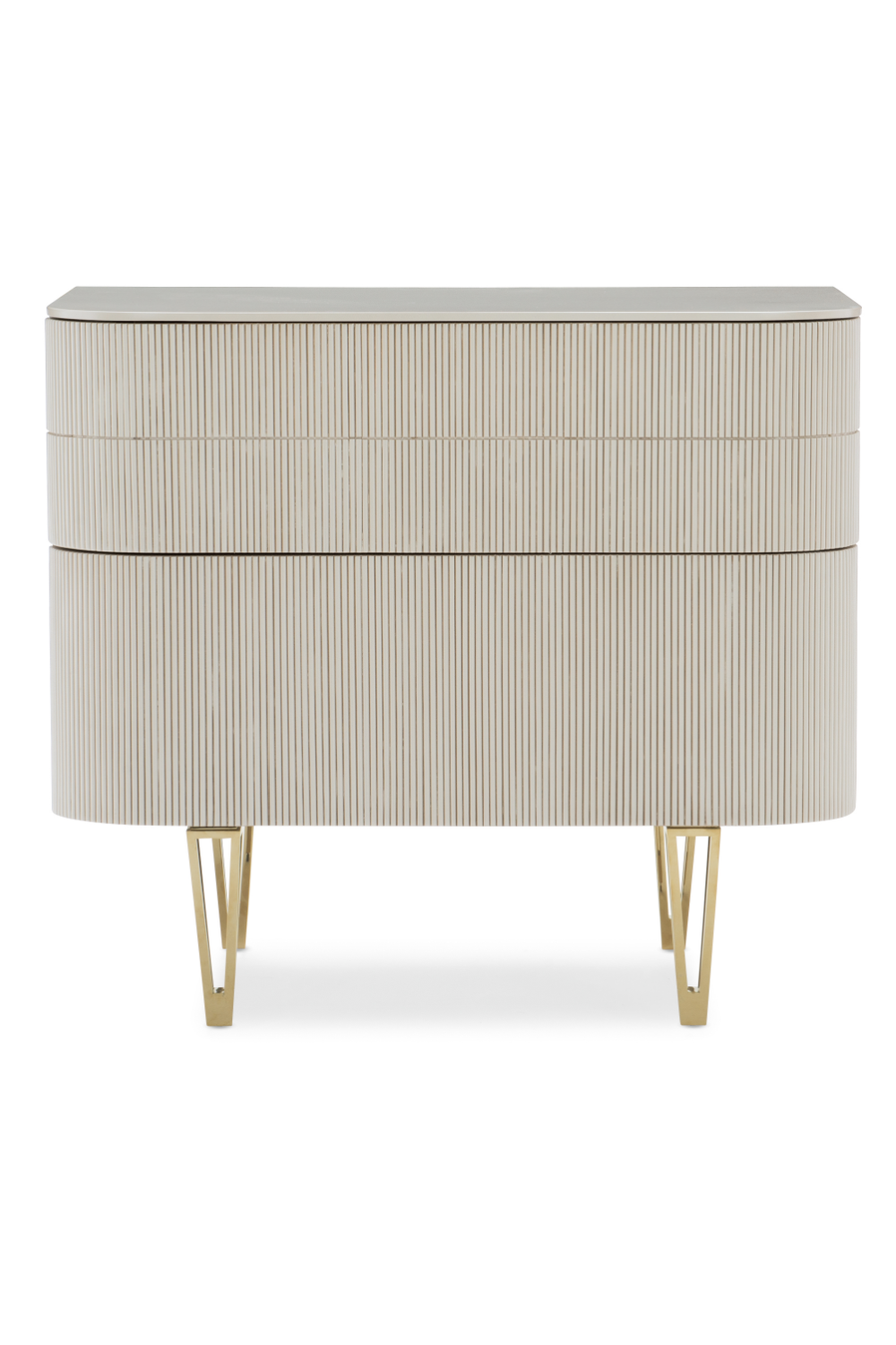 Beige Fluted Nightstand | Caracole True Love、mySite、neckold