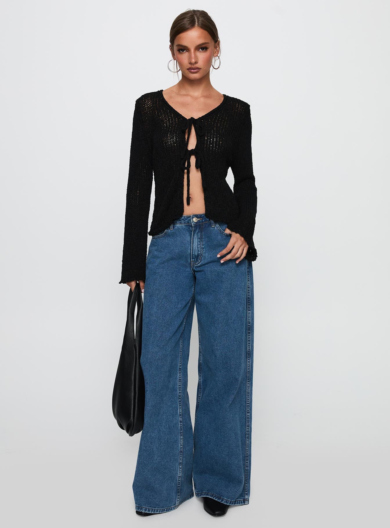 Swain Knit Cardigan Black、mySite、solidvoid