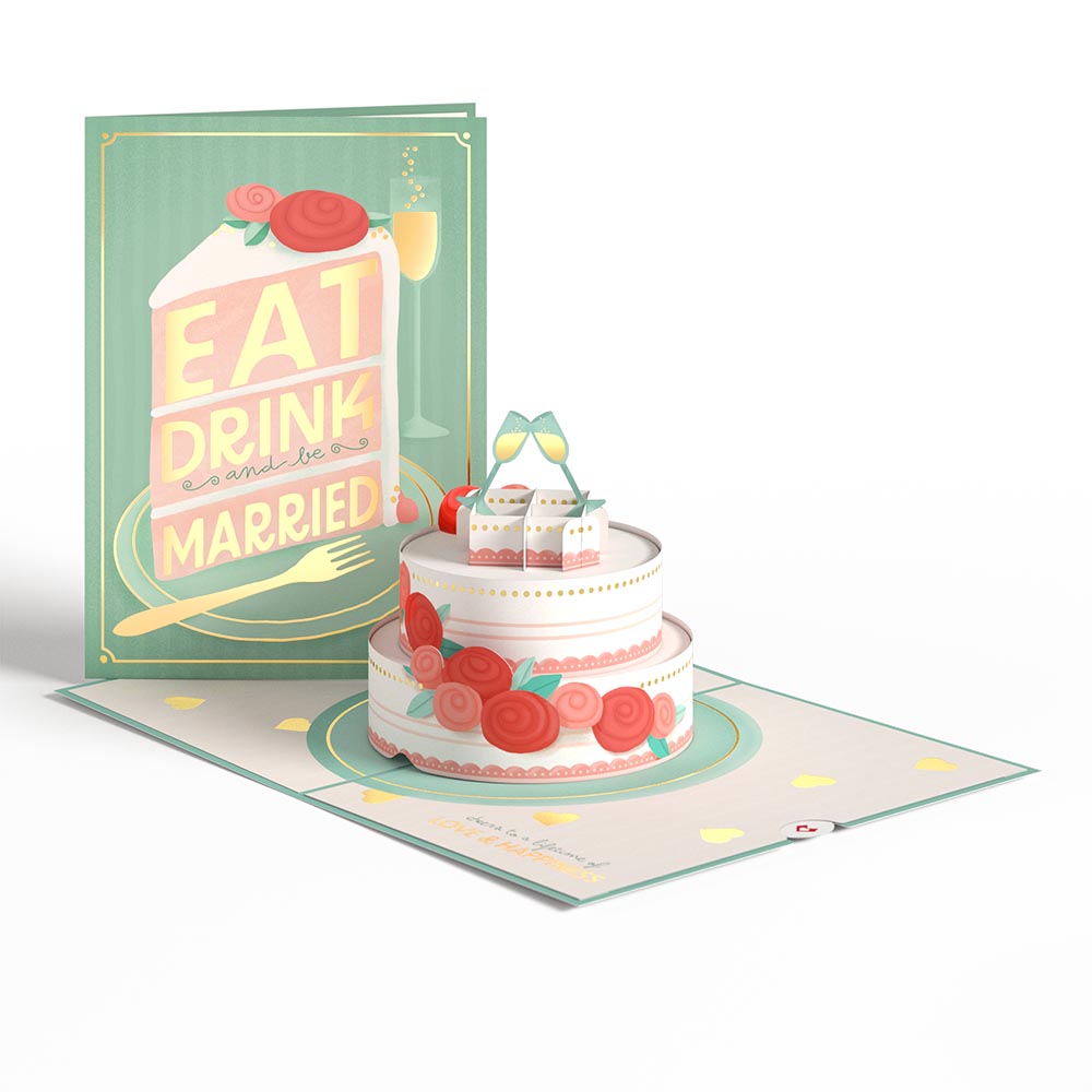 Eat, Drink, and Be Married Pop-Up Card、mySite、solidvoid