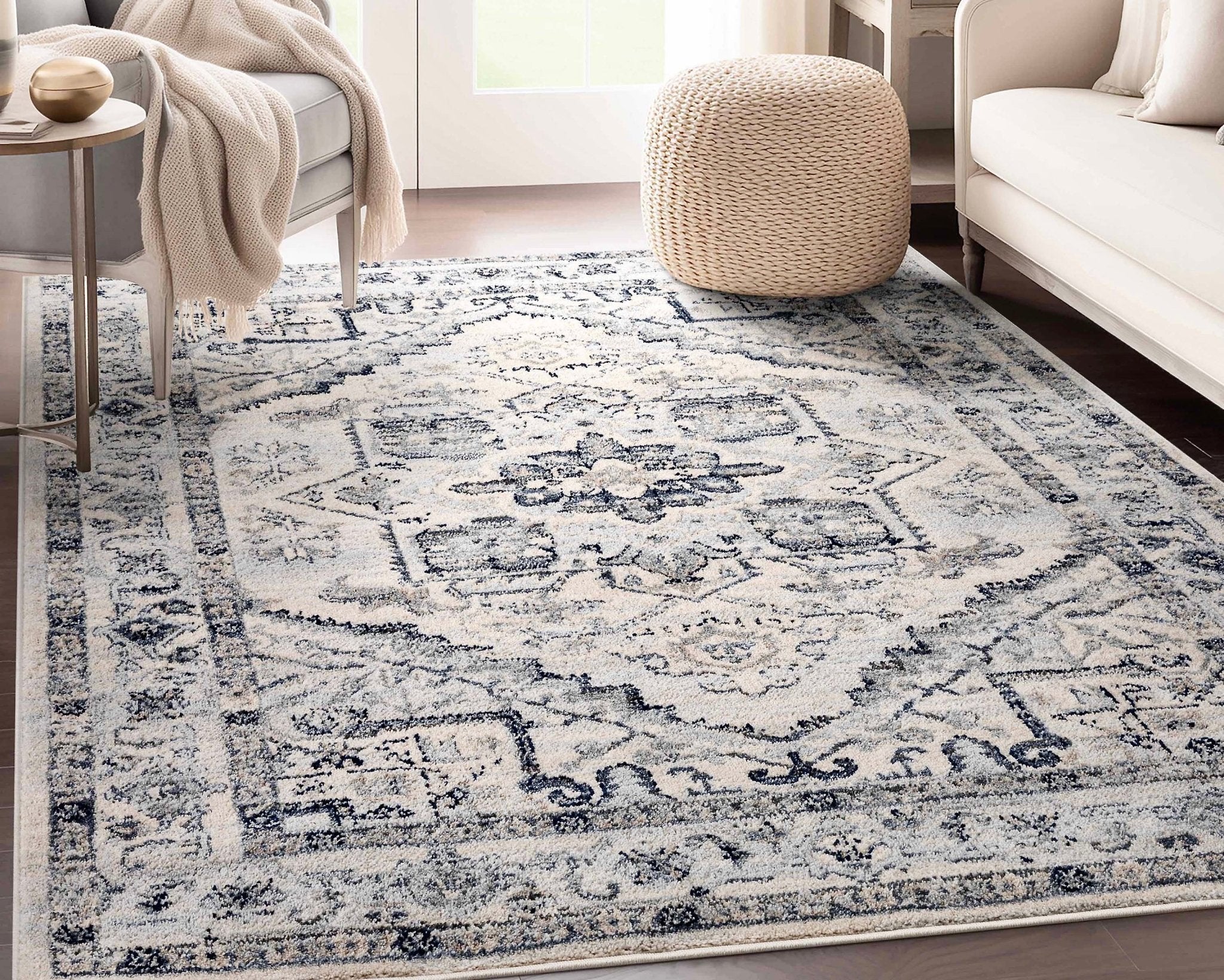 Camilla Vintage Medallion Oriental Rug For Living Room, Bedroom, and Dining Room、mySite、gigharbornorthrealestate