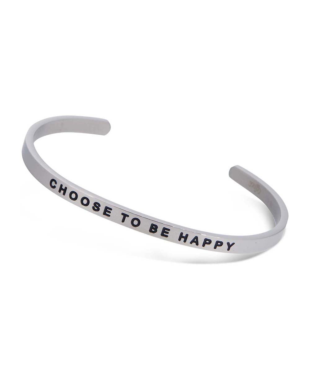 Choose To Be Happy Cuff Bracelet、mySite、topwebapps
