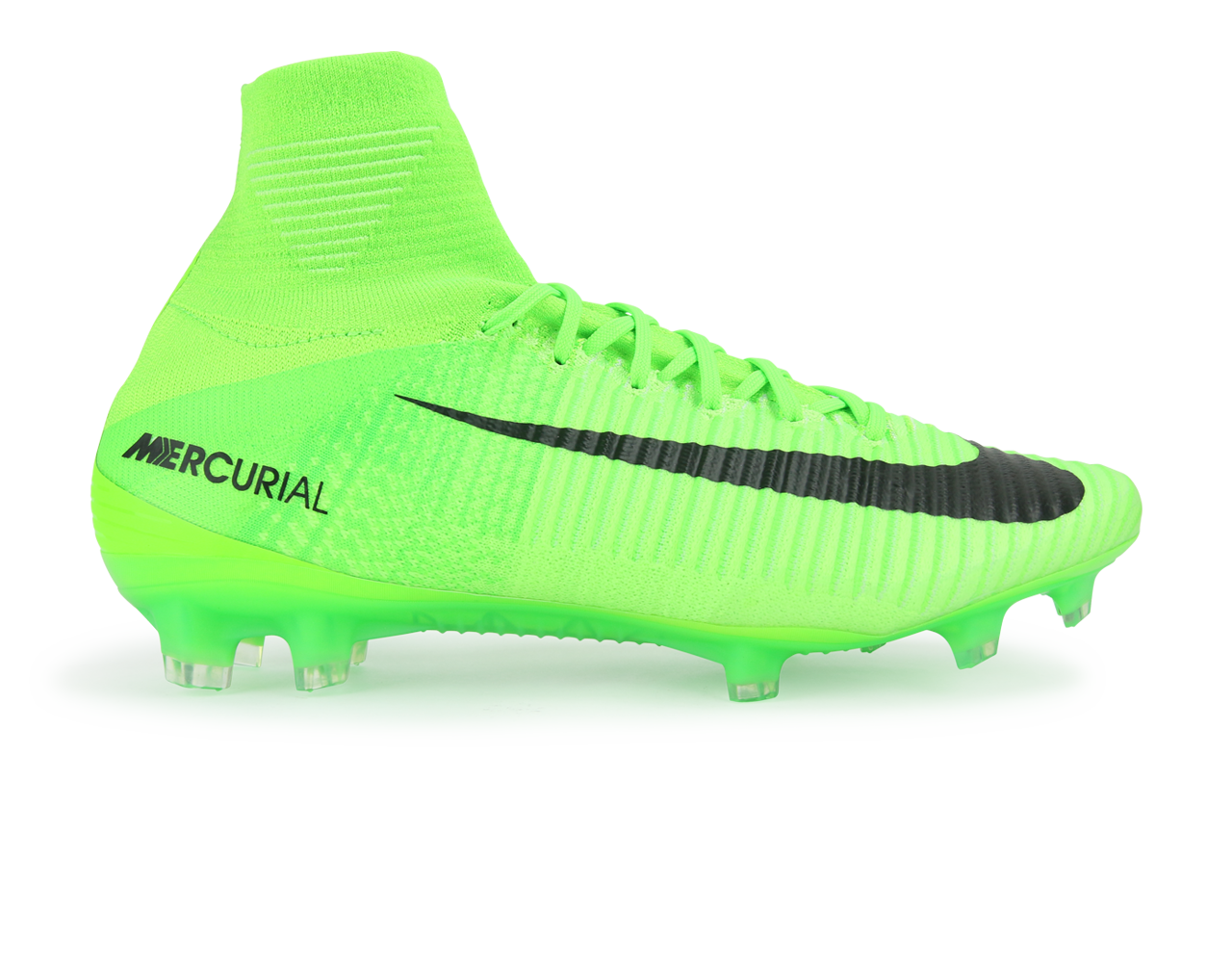 Nike Men's Mercurial Superfly V FG Electric Green/Black/Ghost Green、mySite、noshort