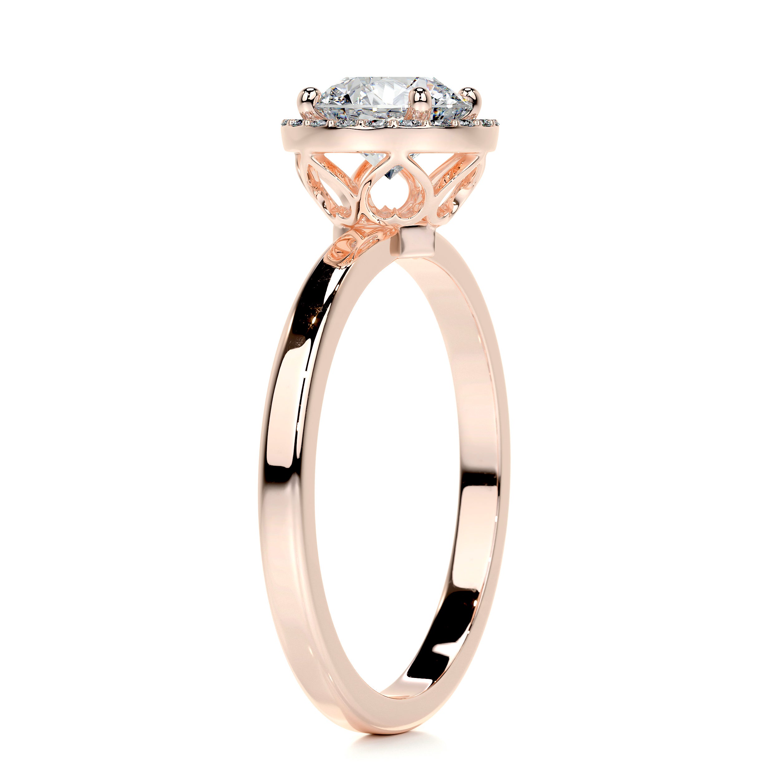 Anne Moissanite & Diamond Ring -14K Rose Gold、mySite、hinf8tx79