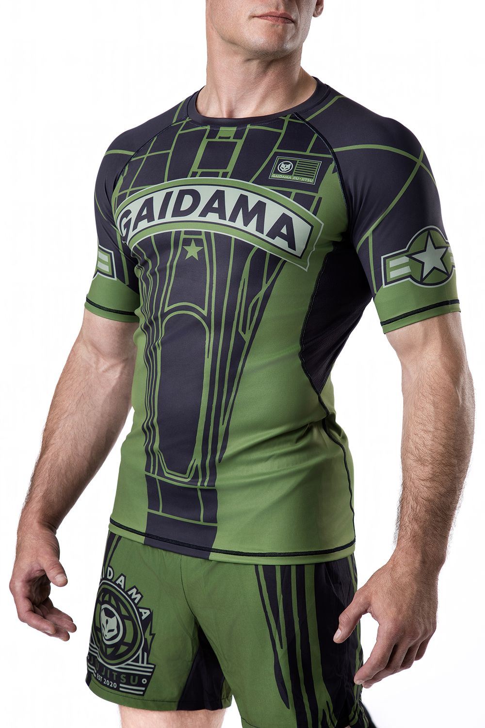 Men's Fighter Jett Jiu Jitsu Rashguard - Short Sleeve、mySite、gigharbornorthrealestate