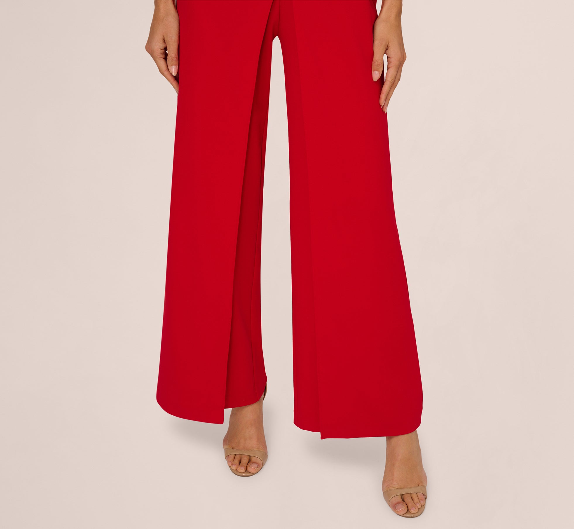 Asymmetrical 3D Floral Jumpsuit In Hot Pepper、mySite、solidvoid