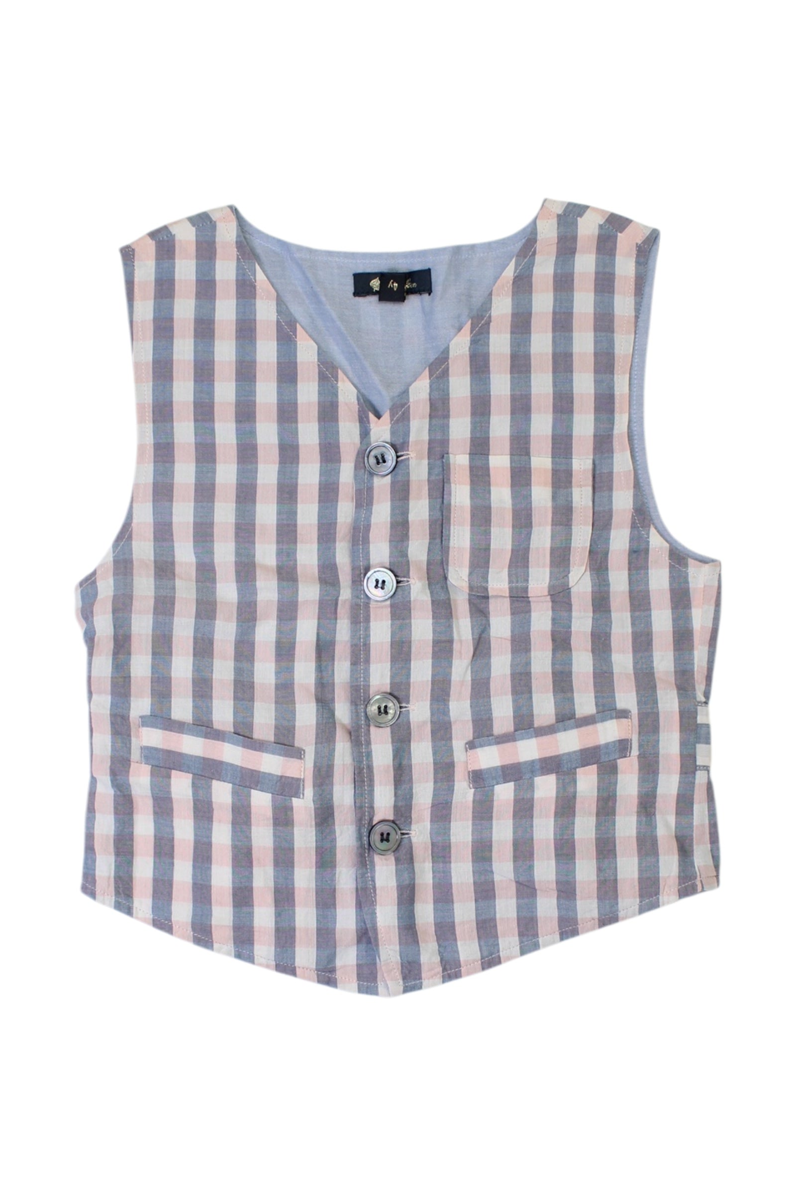 Velveteen Checkered Suit Vest 4T、mySite、g9winljtr