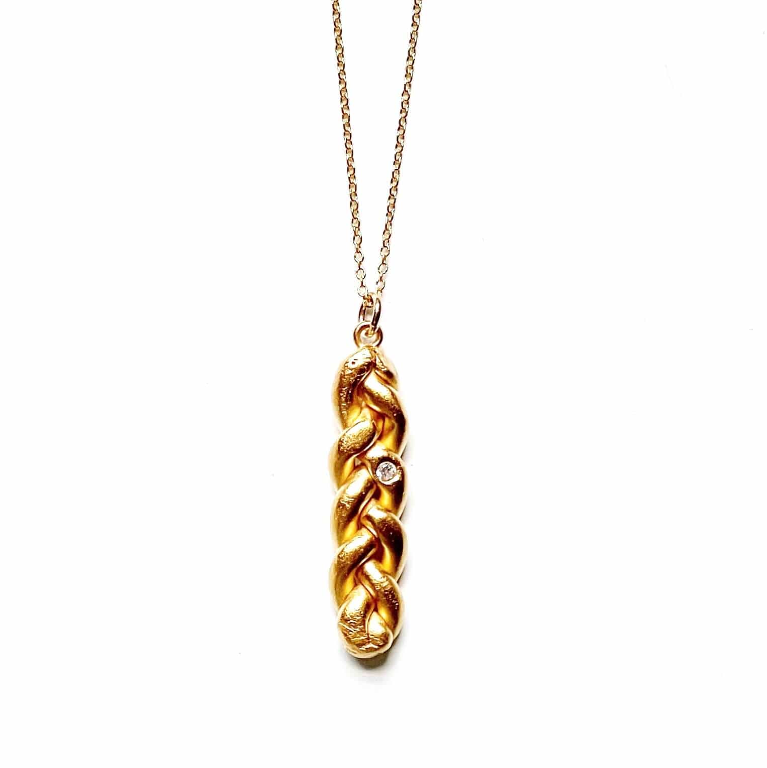 Challah Pendant Necklace - Gold Vermeil、mySite、topwebapps