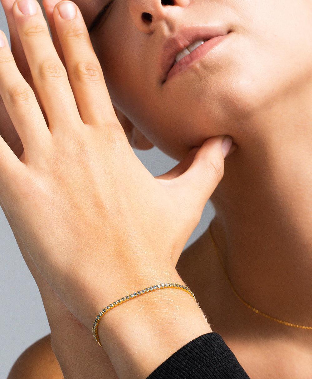 Mila Bracelet Blue 18ct Gold Plated、mySite、botmansion