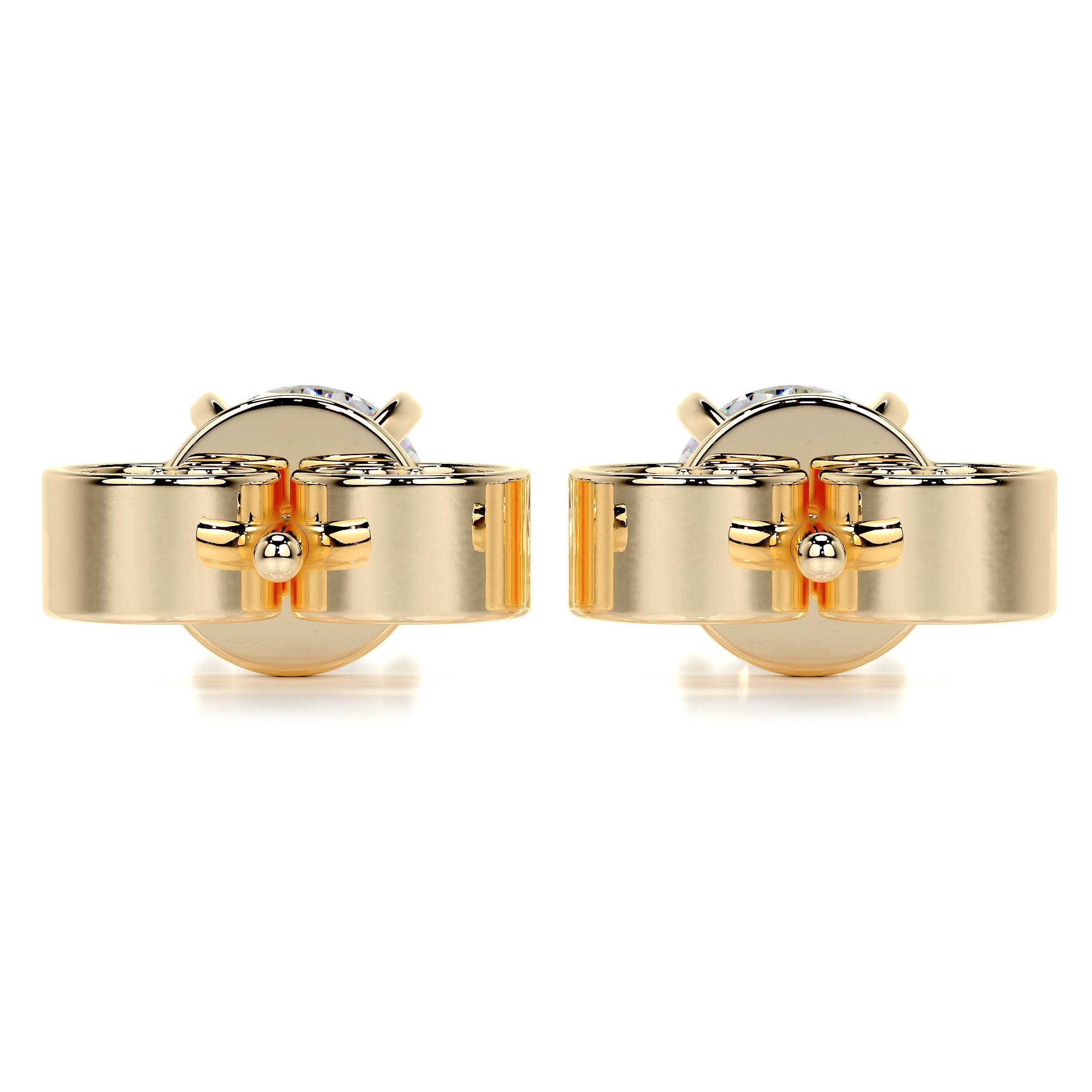 Allen Moissanite Earrings (3 Carat) -18K Yellow Gold、mySite、hinf8tx79