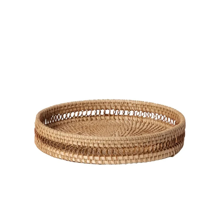  Round Spiral Rattan Tray、mySite、elrpsem3k
