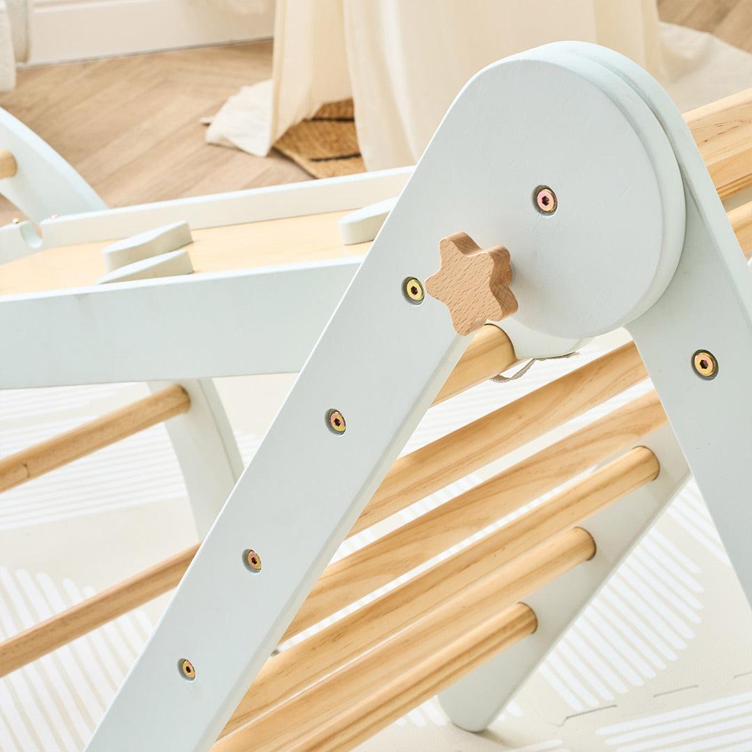  Tutti Bambini Scala Montessori 3 In 1 Pikler Climbing Frame With Climbing Wall - Sea Mist、mySite、merchandisen