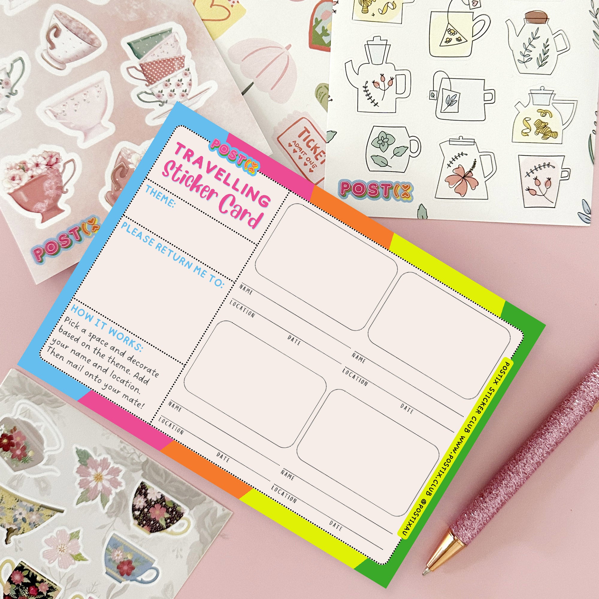  Traveling Sticker Card 5 Pack、mySite、ghnorth