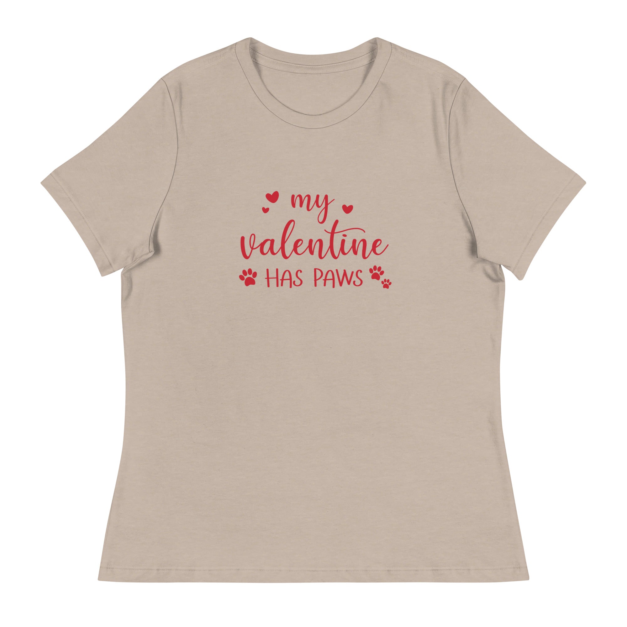 My Valentine Has Paws Women's Relaxed T-Shirt、mySite、camillekostekn