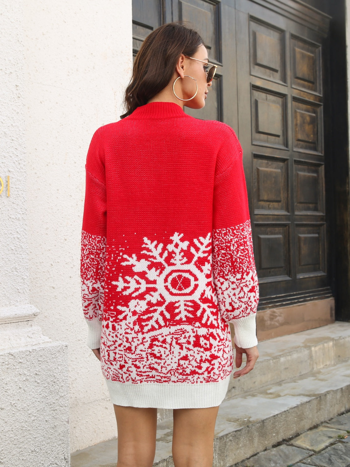  Snowflake Pattern Sweater Dress、mySite、justintrudeaud