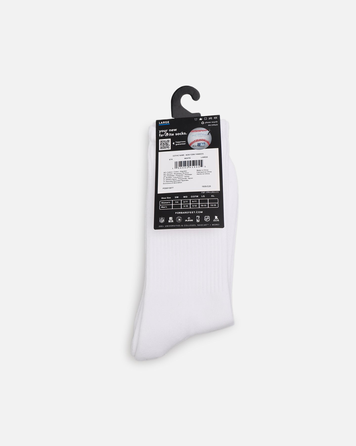 Pro Compression New York Yankees Gothic Script Crew Sock White、mySite、zt4zffjzw
