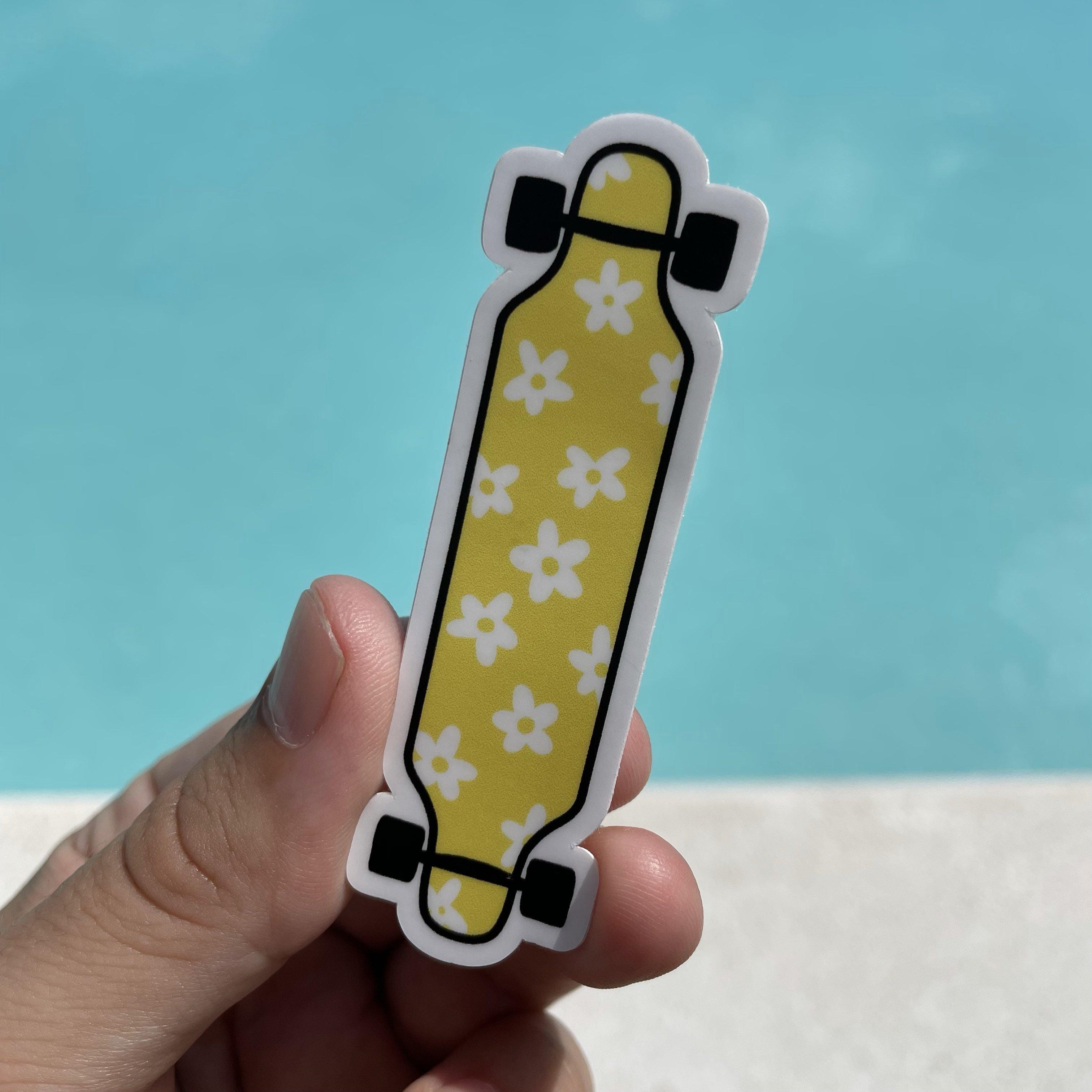  Yellow Floral Longboard Aesthetic Sticker、mySite、elrpsem3k