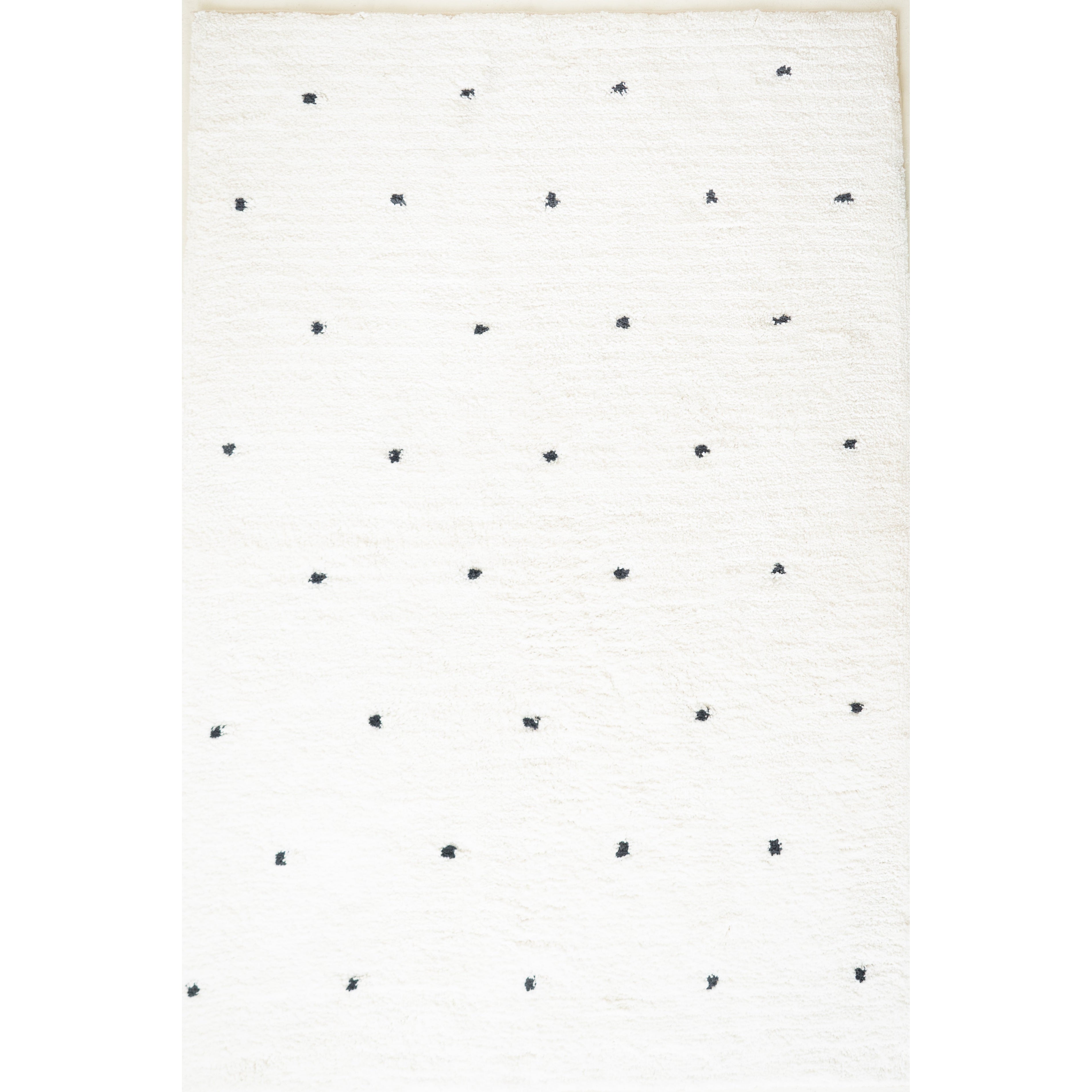 Signature Organic Cotton Ivory with Black Dots Washable Area Rug、mySite、gigharbornorthrealestate