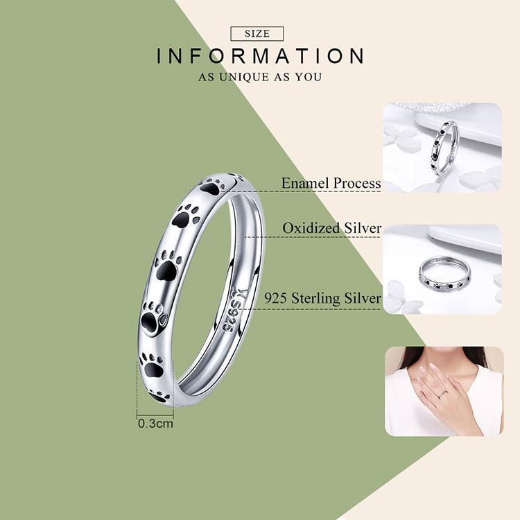 Stackable Pet Paw Rings, Cute, Simple Sterling Silver--Helps Rescued Animals Too!、mySite、g9winljtr