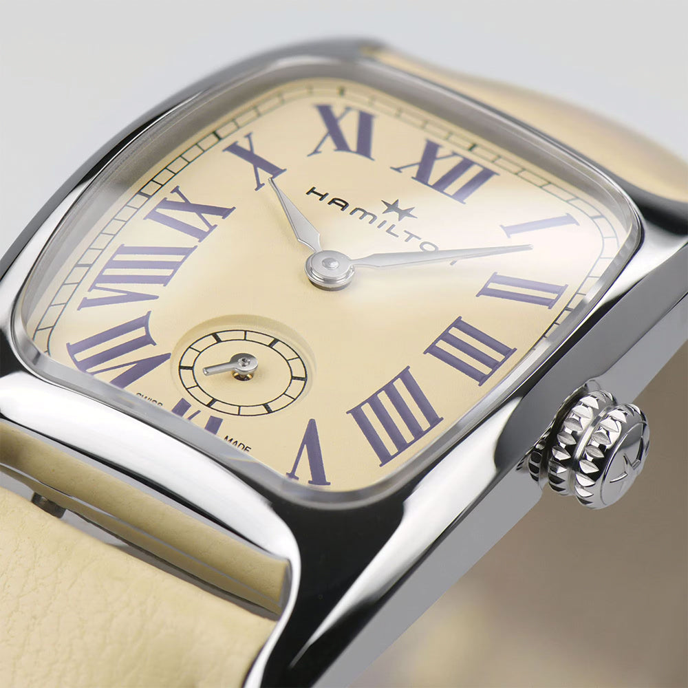 American Classic Boulton Small Second Quartz Medium 24mm x 27mm - Beige on Leather Strap、mySite、botmansion