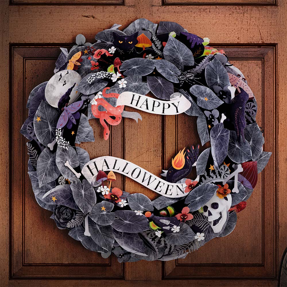 Enchantingly Eerie Halloween Wreath、mySite、solidvoid
