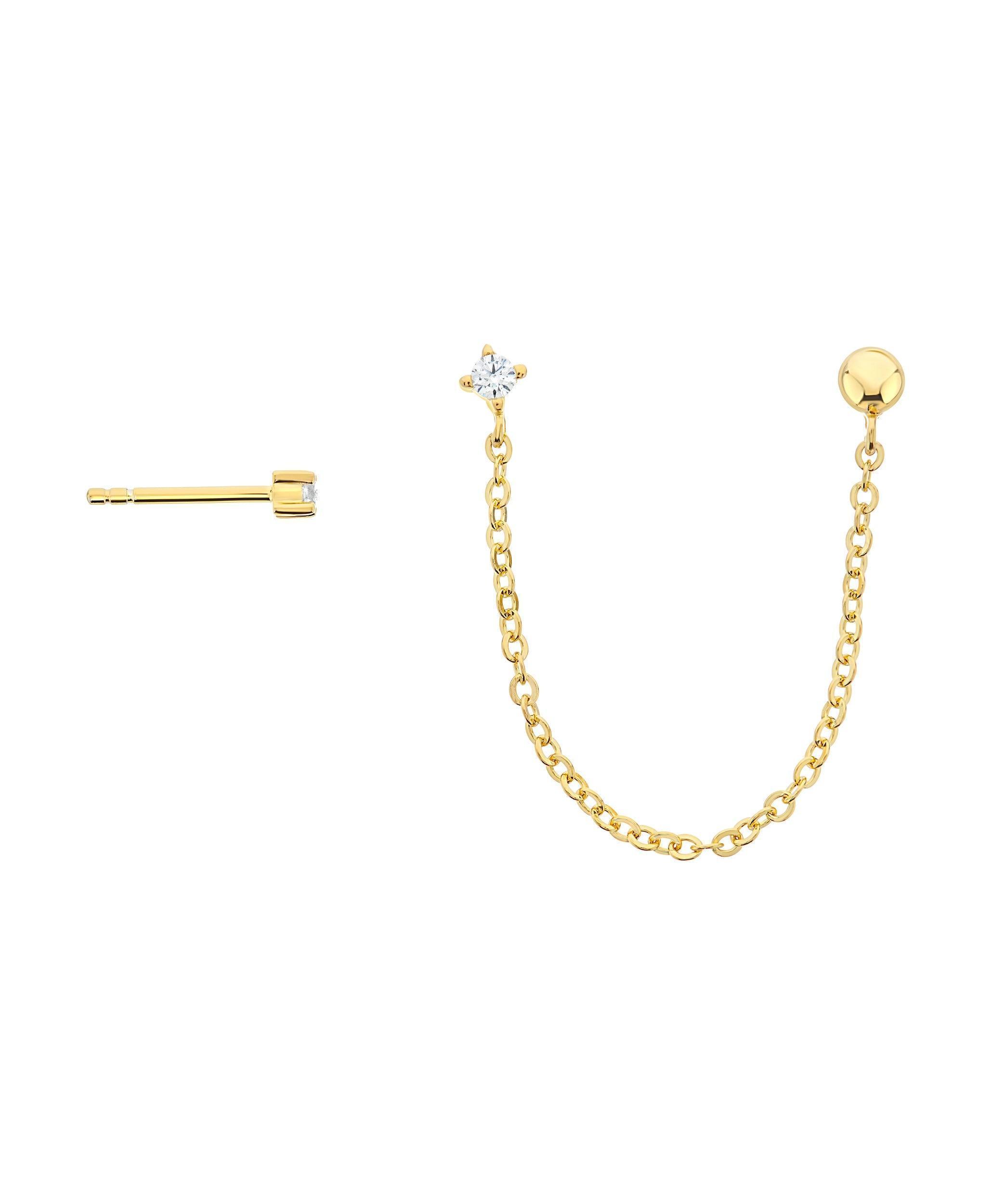 Vision Earring Set White 18ct Gold Plated、mySite、botmansion