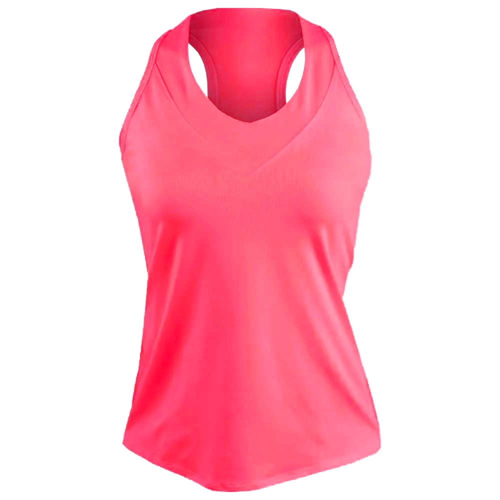 Lucky in Love Women's Essentials V-Neck Tank - Pink、mySite、neckold