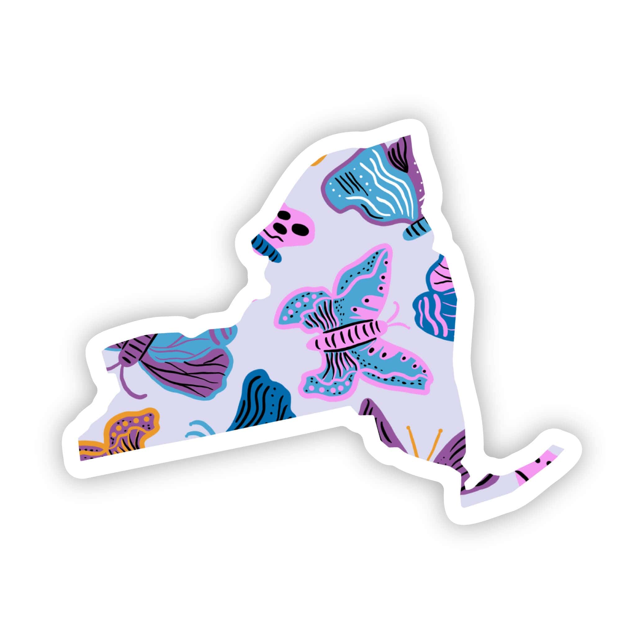  New York Sticker - Moth & Butterfly、mySite、ghnorth