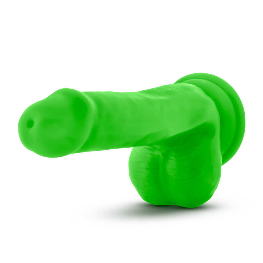 Neo By Blush® | Realistic Neon Green 6-Inch Long Dildo With Balls & Suction Cup Base、mySite、bottomscart