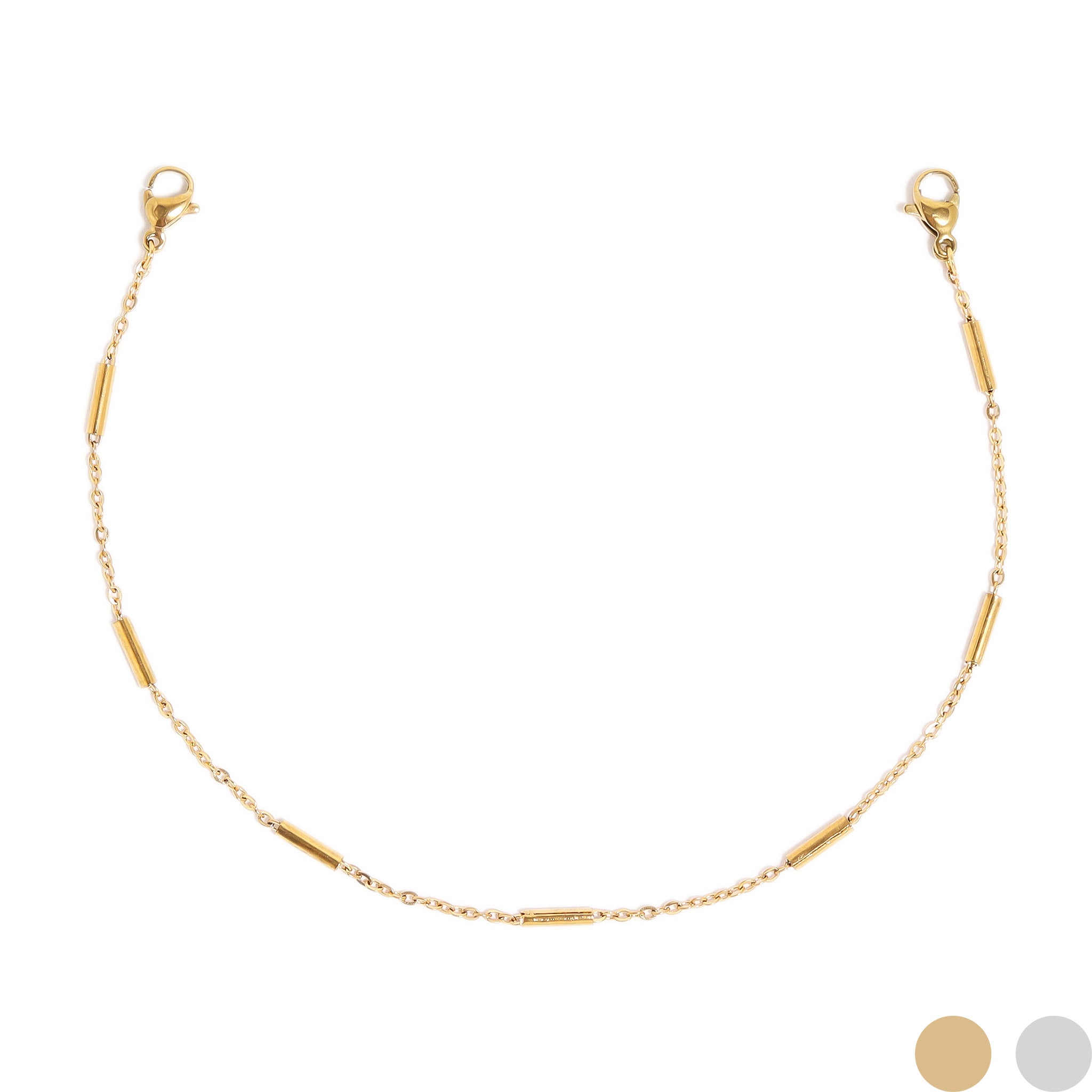 18K Gold PVD Stainless Steel Satellite Bar Trucker Hat Chain / CHN0036、mySite、dreamappss