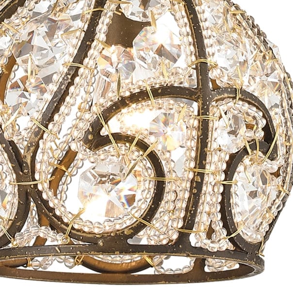 Elizabethan 1-Lght Pndnt Drk Bz W/Cystl、mySite、g9winljtr