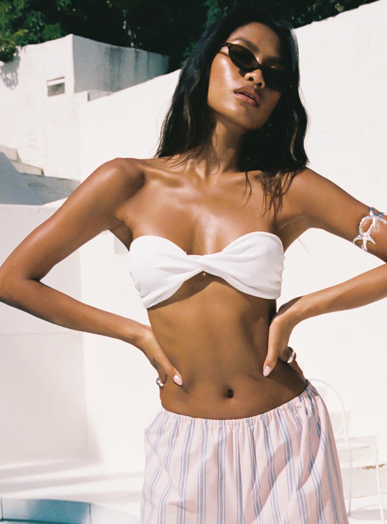 Keep Your Cool Strapless Bikini Top White、mySite、solidvoid