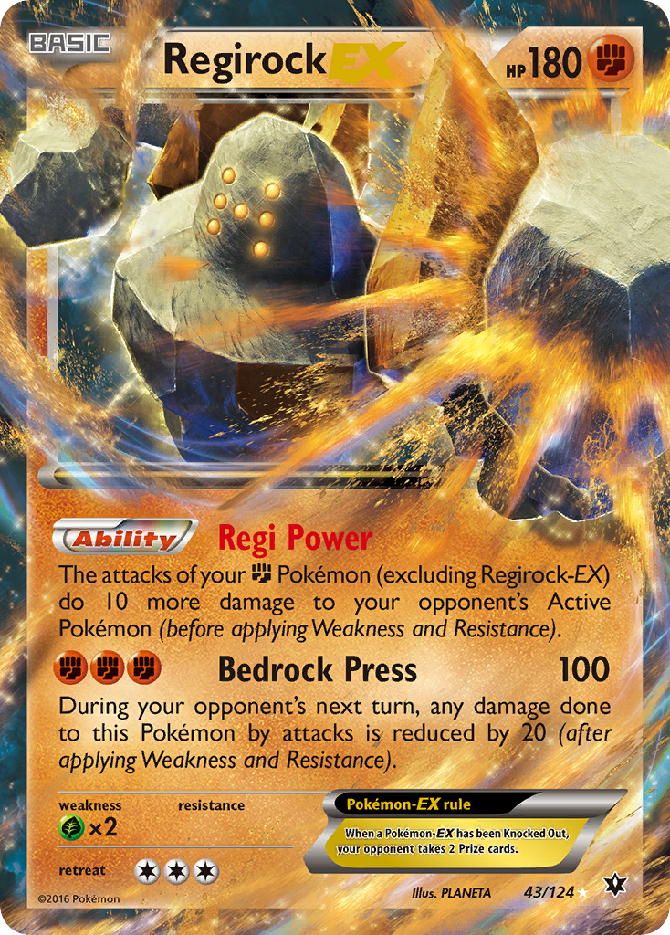 Regirock EX (43/124) XY: Fates Collide、mySite、waistdrama