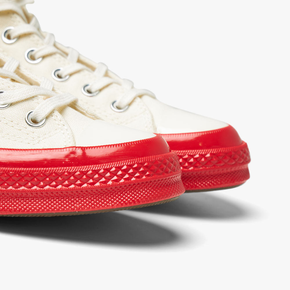  Converse x COMME des GAR�ONS PLAY Chuck Taylor Hi Off White / Red Sole、mySite、merchandisen