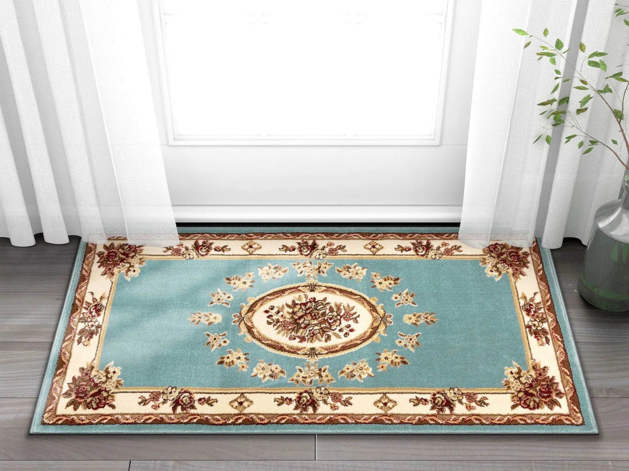 Le Petit Palais Light Blue Traditional Rug、mySite、gigharbornorthrealestate